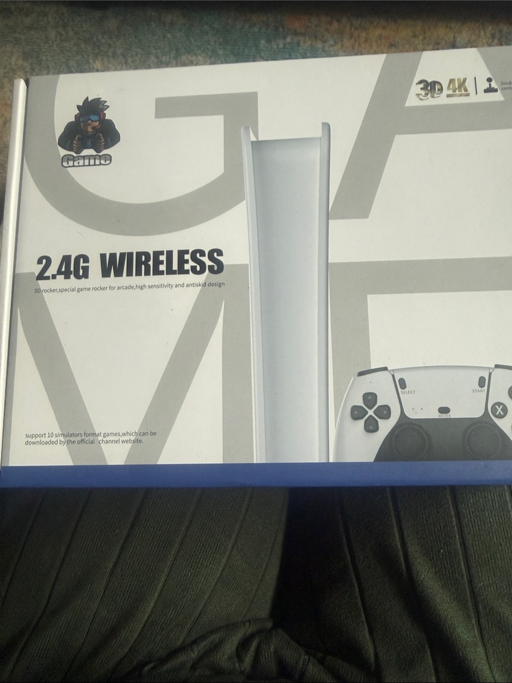 AMO White 2.4G Wireless Game Controllers (set of two)